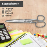 WELTMEISTER Solingen Germany Household Scissors (Long Eye) 7 Inches, Suitable as Professional Universal Scissors and Household Scissors