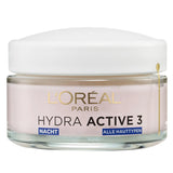 L'Oréal Paris Night Cream for the Face, Anti-Ageing Moisturiser with Omega 3 and 6, Moisturising Face Cream for the Night, Hydra Active 3, 1 x 50 ml