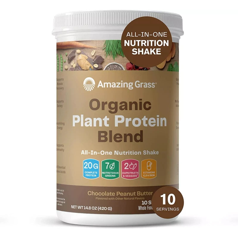 Amazing Grass  - Organic Vegan Plant Based Protein - CHOOSE SIZE & FLAVOR - 11 Servs - Vanilla