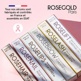 ROSEGOLD ROSELASH Natural Eyelash Growth Serum Fuller Longer and Thicker Eyelashes - 95% Natural Made in France - Hormone-Free, Fragrance-Free - Vegan - 1 Month