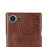BlackBerry Keyone Case,Croco Premium PU Leather Protective Cases Simple Deurable and Lightweight Case for BlackBerry Keyone (brown)