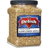 Gourmet Roasted Salted Sunflower Seeds by It's Delish, 38 Oz Jumbo Container (Jar) – Bulk Shelled Sunflower Seeds Kernels with Sea Salt – Crunchy Topping & Diet-Friendly Snack – USA Made, Vegan, Certified Kosherck