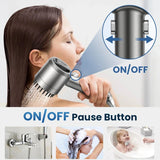 JOMST Filtered Shower Head with Handheld,High Pressure Shower Head 4 Spray Modes,Shower Head with ON/OFF Switch for Pets,Built-in Power Wash to Clean Tub,Shower Heads Combo with Stainless Steel Hose