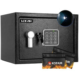 KOFAIR safe box for Home Safe with Fireproof Bag, money saving safe, safe storage cabinet，smell proof container wall & floor safes smart - Size: 0.23 Cubic Feet (Black)