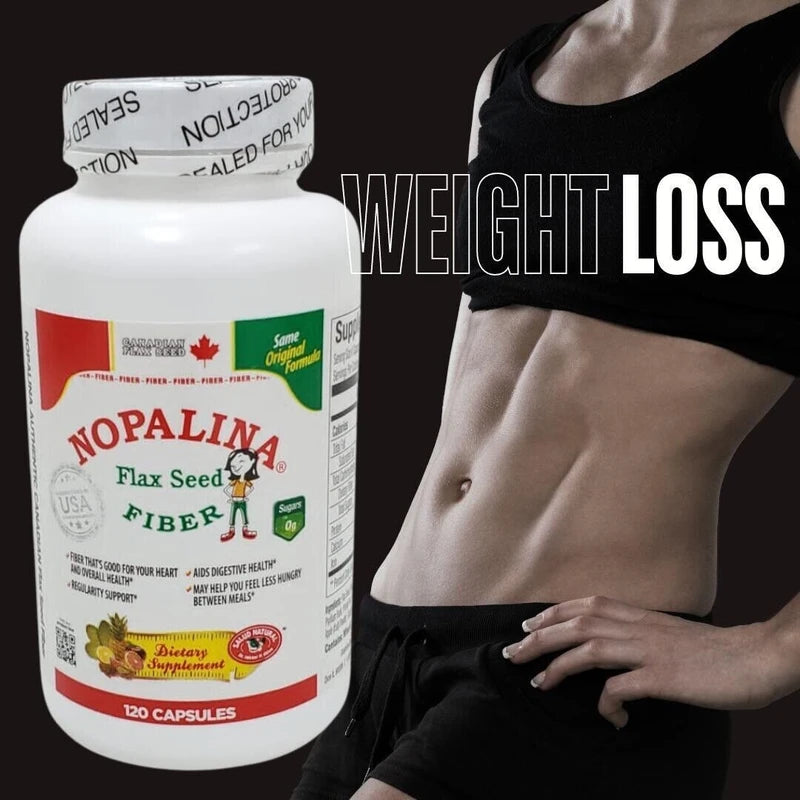 NEW Sealed Nopalina Flax Seed Fiber Dietary Supplement 120 Capsules