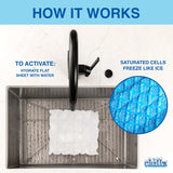 Chillz Ice Wrap: The Ultimate Flexible Ice Pack Sheet for Coolers and Lunch Boxes, Wraps Around Arms and Legs for Cold Therapy, Set of 20 Ice Wraps (10 Small, 5 Medium and 5 Large), Aqua