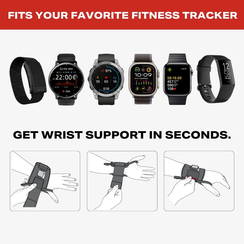 PROTECHT Wrist Wraps for Weightlifting with Smartwatch (No Patch, Large (6.5-8"))