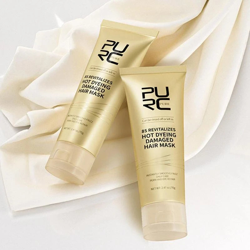 purc Advanced Hair Mask 8s Revitalizes Hot Dyeing Damaged Hair Mask Professional Keratin Treatment Hair Mask Instantly Smooths Frizz Daily Care Perm And Dye Repair Conditioner - Specification: 70g*1