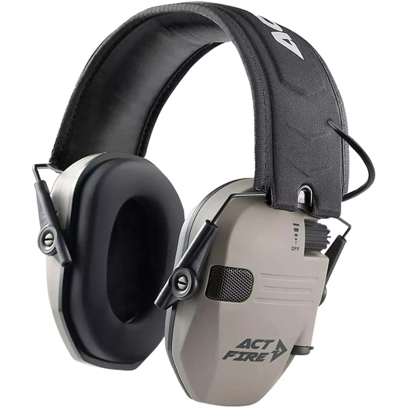 ACT FIRE Ear Protection Shooting Electronic Hearing Protection Noise Cancelling Ear Muffs