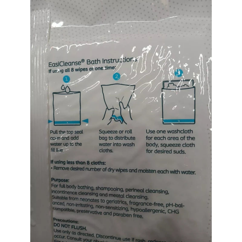 Coloplast EasiCleanse Bath No Rinse Disposable Wash Cloths -8 pk , Lot  5