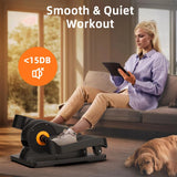 Under Desk Elliptical Machine for Home Ellipse Leg Exerciser While Sitting for Seniors with 12 Adjustable Speed Quiet & Portable Seated Pedal Exerciser with Remote Control