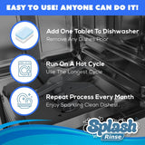 Generic Splash Rinse Dishwasher Cleaner Tablets - Deep Cleaning For All Dishwasher Machine Models, 1 Count (Pack of 6)