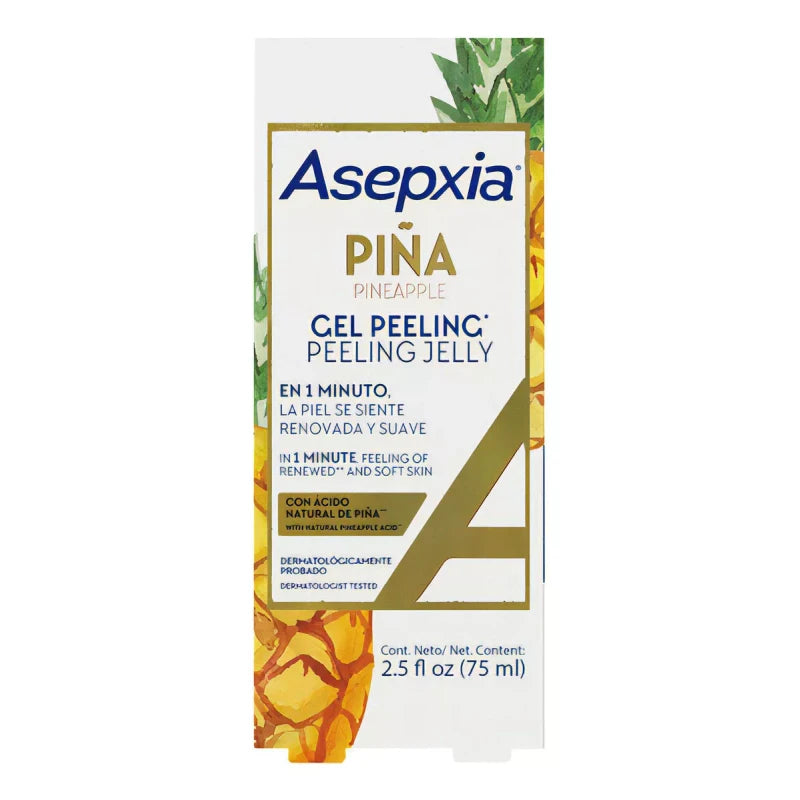 Asepxia Gel Peeling Piña 75ml Tipo De Piel Pieles Mixtas Y Grasas