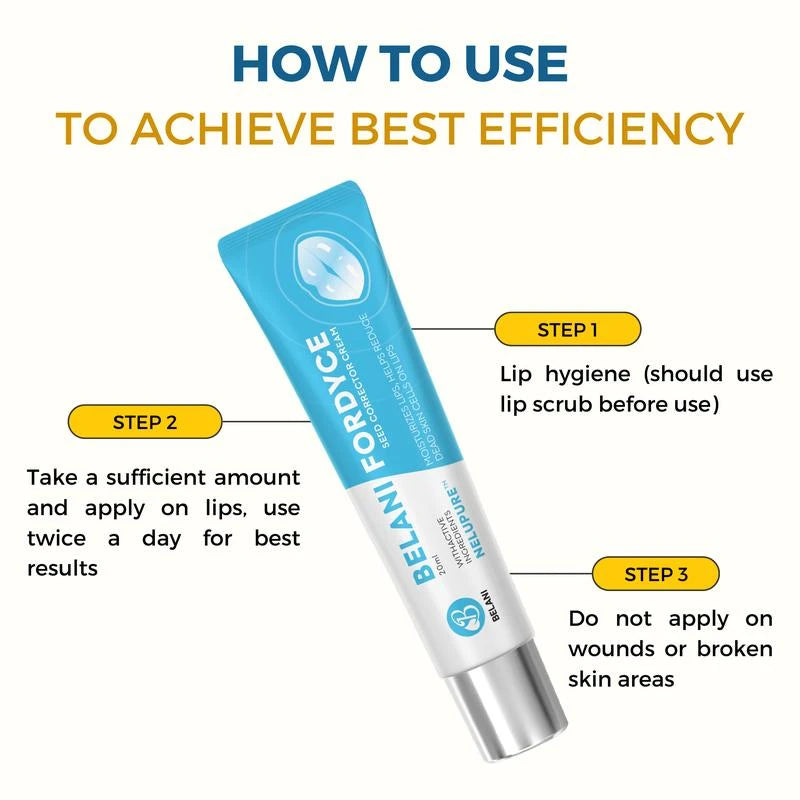 Belani Fordyce Lip Acne Cream - Reduce Fordyce, Return rosy, smooth lips - 20ml - Specification: 1 Box