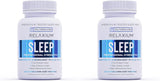 2 Pack Relaxium Sleep Aid for Adults, Melatonin 5mg with Magnesium Glycinate, Sleep-Promoting Valerest & Ashwagandha, Non-Habit Forming Sleep Supplement, 120 Capsules, 60-Day Supply