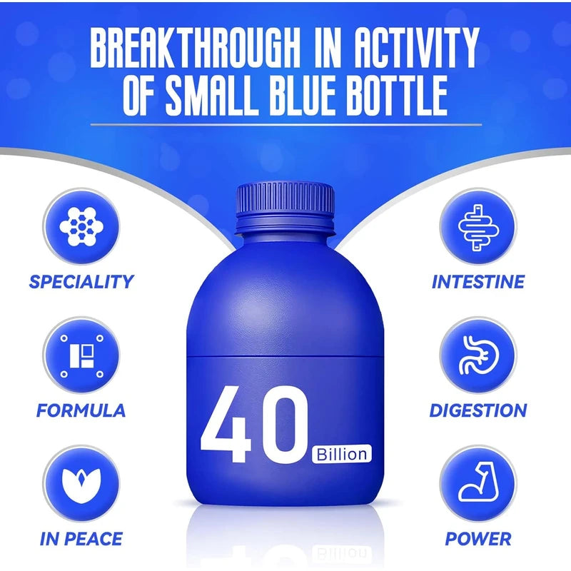 (30bottles) Zooone Probiotics 40 Billion CFU, Little Blue Bottle Probiotics for Women Men Digestive Health