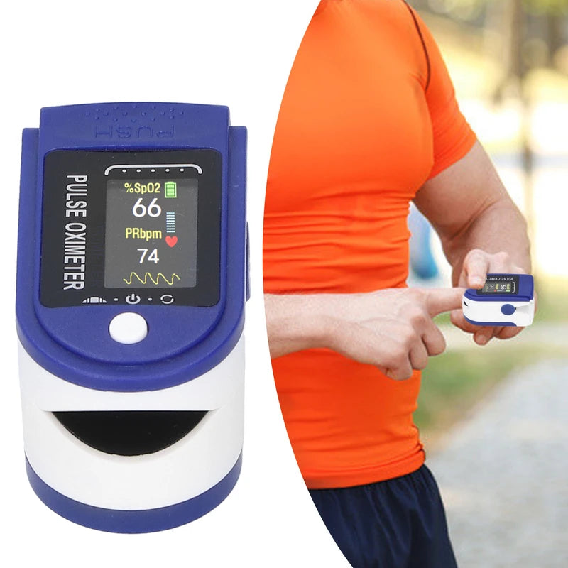 Fingertip Pulse Oximeter LED Dispaly Blood Oxygen Saturation Heart Rate Monitor with Strap