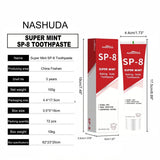 NASHUDA SP-8[Triple Whitening]Probiotic Whitening Toothpaste, Free of Fluoride,Hydrpxyapatite, Anti plaque, Oral Health Management - Specification: 1 PCS