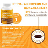 owegel Liposomal Tocotrienols 1000mg - High Bioavailability Vitamin E Tocotrienols Supplements,95% Delta & 5% Gamma Tocotrienol Capsules Support Cardiovascular,Skin,Bone,Antioxidant,60 Softgels