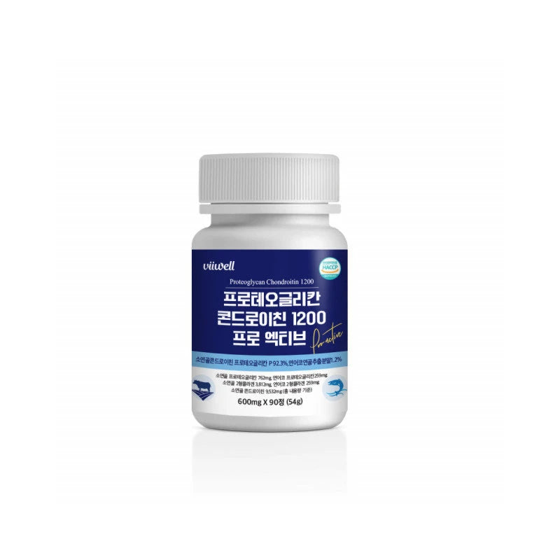 Proteoglycan Bovine Cartilage Type 2 Collagen Chondroitin Prytheoglycan Salmon Nose Proactive 90 tablets (2 packs) / 프로테오글리칸 소연골 2형 콜라겐 콘드로이친 프리테오글리칸 연어코 프로엑티브 90정 2통