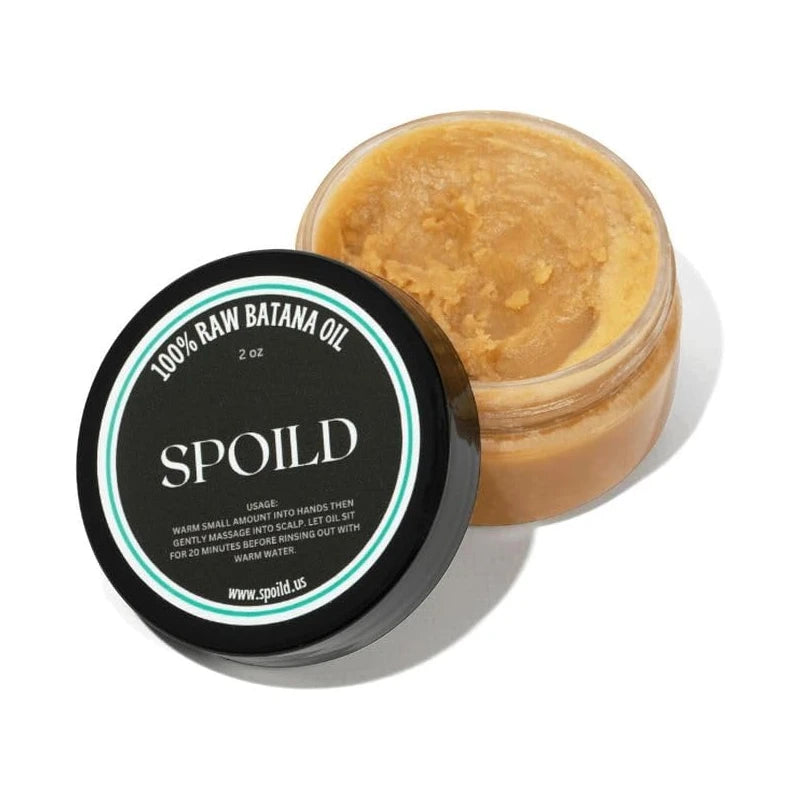 SPOILD Aceite de batana crudo para el crecimiento del cabello, procedente de Honduras, aprobado por el Dr. Sebi, sin refinar y 100% orgánico, evita la pérdida de cabello, fortalece el cabello, 2 onzas