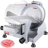 VEVOR Commercial Meat Slicer, 240W Electric Deli Food Slicer, 10" Carbon Steel Blade Electric Food Slicer, 350-400RPM Meat Slicer, 0 - 0.47 inch Thickness Adjustable for Commercial and Home Use - Blade Diameter: 7.5 inch - 180W