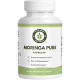 Cápsulas de Moringa en polvo, 800 mg de polvo de moringa puro rico en nutrientes, un superalimento antioxidante verde natural, apoya la energía, la salud de la piel, la salud intestinal+ - con
