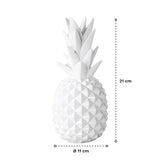 shelfmade White Decorative Pineapple - Living Room Table Decoration Made of Resin Polyresin Decorative Pineapple White New Year's Eve & Wedding Decoration Gift - White Decoration Modern - Pineapple