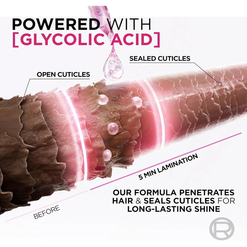 L'Oreal Paris Elvive Glycolic Gloss Lamination Rinse-Off Treatment, With Gloss Complex and Glycolic Acid, Fills and Seals Hair Fibres, For Long-lasting Smooth & Shiny Hair, Ideal for Dull Hair, 200ml