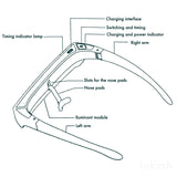 Red Light Therapy Glasses for Eye Health and Vision Improvement, Wearable Blue Light Therapy Glasses - Natural Good for Sleep, Seasonal Mood Disorders & Jet Lag