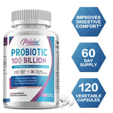 Pslalae Probiotic 100 Billion - Gut Health, Relieve Gas and Bloating - with Prebiotic