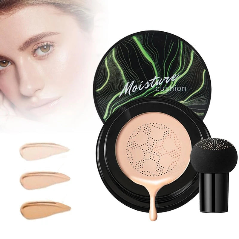 Honey And Pine Makeup, 2025 Moisture Honey And Pine Cc Cream Concealer, Mushroom Head Air Cushion CC Cream, Long-lasting Cushion Foundation CC Cream for All Skin Types (02# Natural)