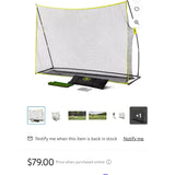 Athletic Works Golf Training Net with hitting Mat - Black/Green