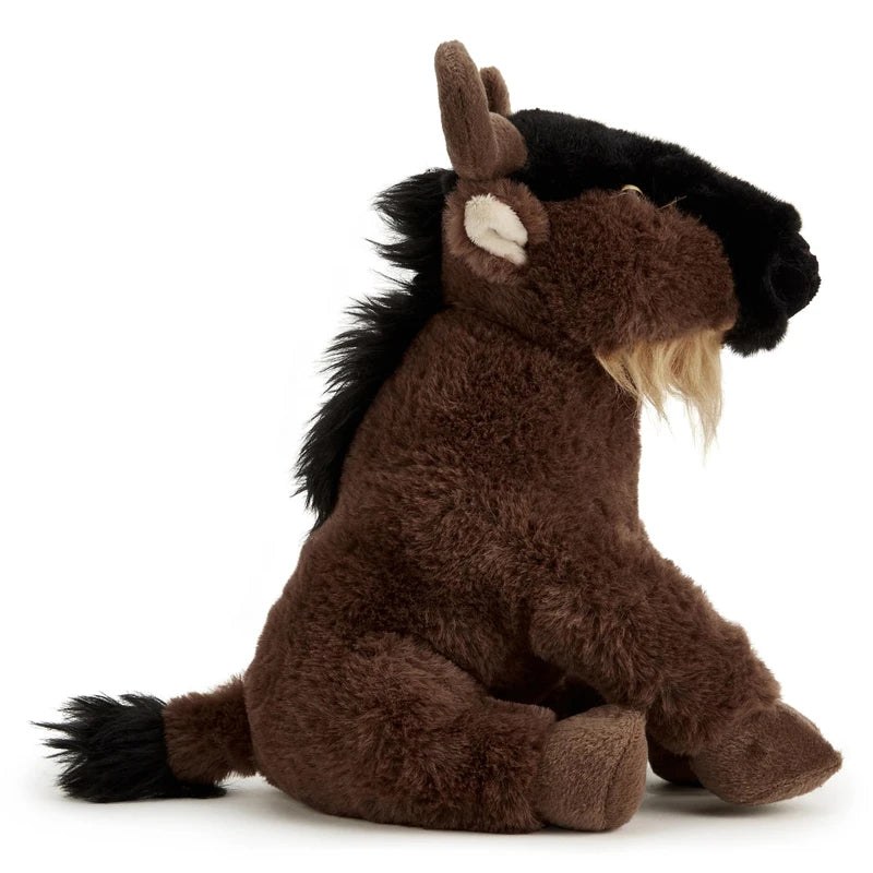Zappi Co Wilhelmina the Wildebeest Plush Toy (22cm) Gnu Great Migration Mate - Soft, Cuddly, 100% Recycled - Savanna Stampeder