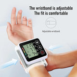 Blood Pressure Monitor, Wrist Blood Pressure Monitor, Heart Rate Hypertension Monitor, with Memory Function, Precise Blood Pressure and Pulse Measurement, Portable and Easy to Use