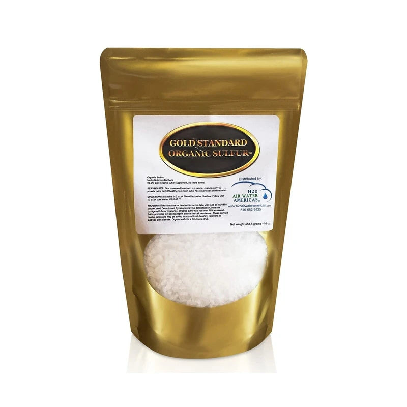 H2O Air Water Americas Gold Standard Organic Sulfur Crystals 1lb - 99.9% Pure MSM Crystals - Largest...