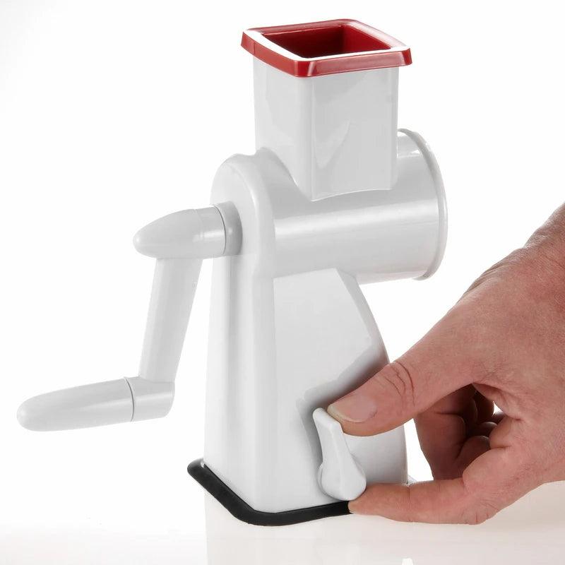 Westmark Grater with 4 Cutting Drum, Drum Grater/Slicer, Height: 28 cm, Plastic / Rustproof Stainless Steel