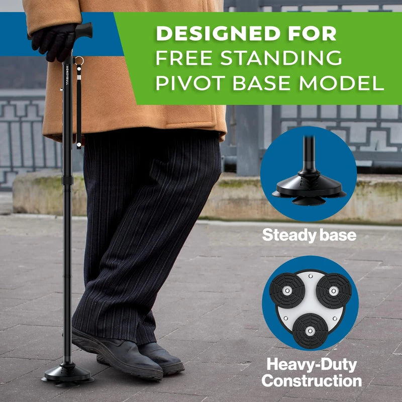 HoneBull Replacement Tips for Walking Cane (Pack of 3), Durable Replacement Cane Tips, Walking Cane Tips and Crutch Tips