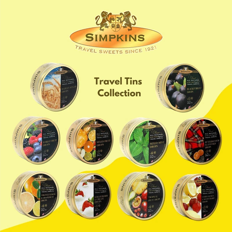 Simpkins Strawberry and Cream Candy - Strawberry Cream Hard Candy - All Natural British Sweets & Old Fashioned Candy - Strawberry Drops in English Candy Drops Tin Without Artificial Flavor (7 oz)