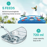 BirdDock Hummingbird Feeder Accessories, Plastic Hummingbird Feeder for Outdoors, Bird Feeder with 6 Feeding Ports, Ideal Gift for Hummingbird Lovers