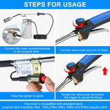 Propane Torch Weed Burner Kit,High Output 1,200,000 BTU with Self Igniter and Turbo Trigger,Heavy Duty Blow Torch with 10FT Hose,Flamethrower for Weeding,Roofing,Melting Snow,Road Paint Removing