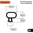 Stormguard uPVC Window Door Bubble Gasket - 20m Black Rubber Seal Replacement
