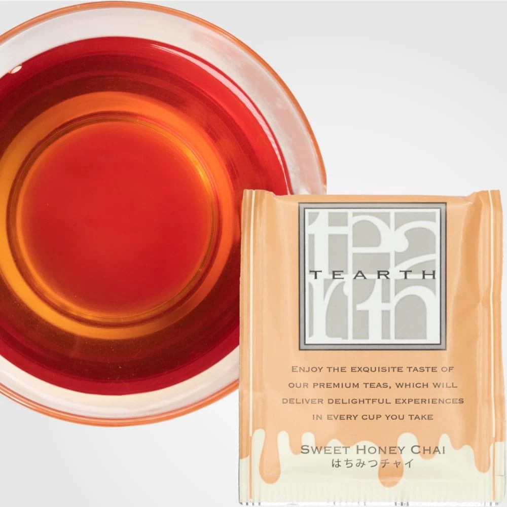 TEARTH Honey Tea Set of 4 Types Tea Bags, 7 Bags Each, Individually Packaged