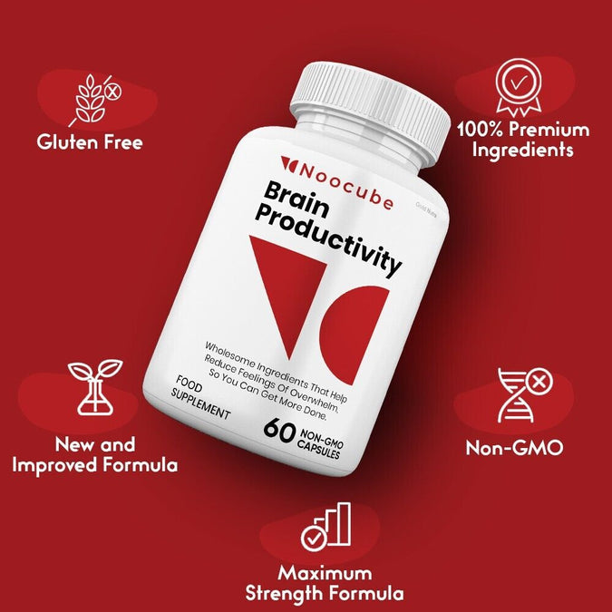 (5 pack) Noocubes Brain Productivity Pills, Cognitive & Memory, Premium Formula