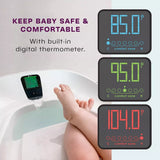4moms Cleanwater Tub, 3-in-1 Grow-with-Me Baby Bathtub with Digital Thermometer