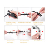 Misting Cooling System 98.4FT (30M) Misting Line + 50 Brass Mist Nozzles + 45 T-Connectors + 1 Faucet Adapters (3/4") Outdoor Mister for Patio Garden Greenhouse Trampoline for Waterpark