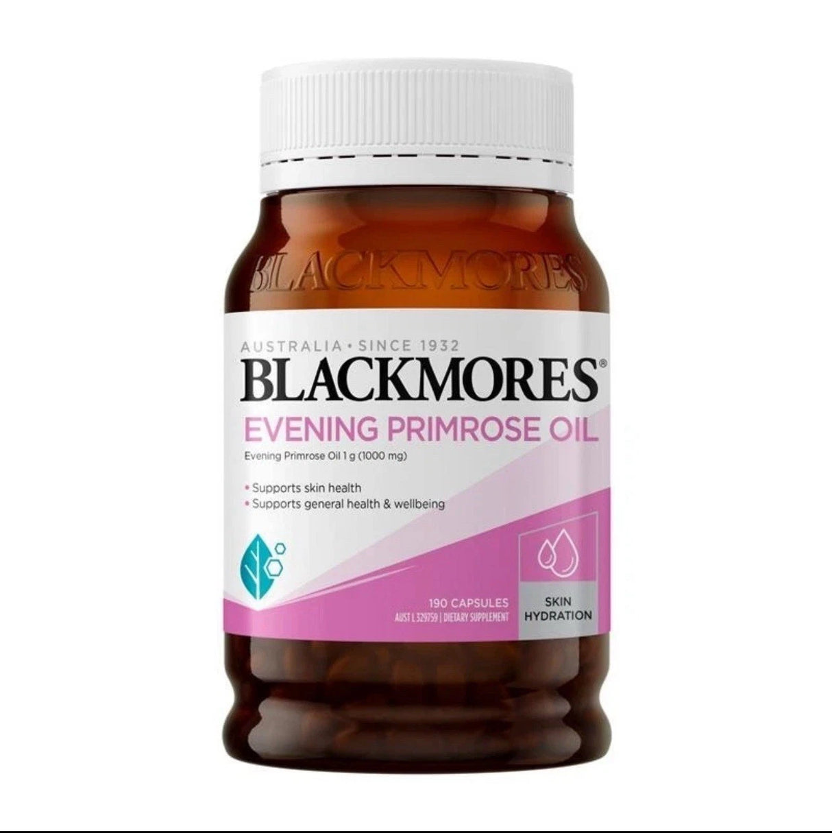 Blackmores Evening Primrose Oil | Supports Skin Health & Hydration | Anti-inflammatory Action | 190 Capsules