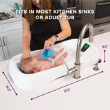 4moms Cleanwater Tub, 3-in-1 Grow-with-Me Baby Bathtub with Digital Thermometer