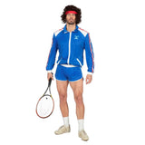 80s Tennis Star Retro Tracksuit Tennis Player 80s Wimbledon McEnroe Trash Men's Costume, 48
