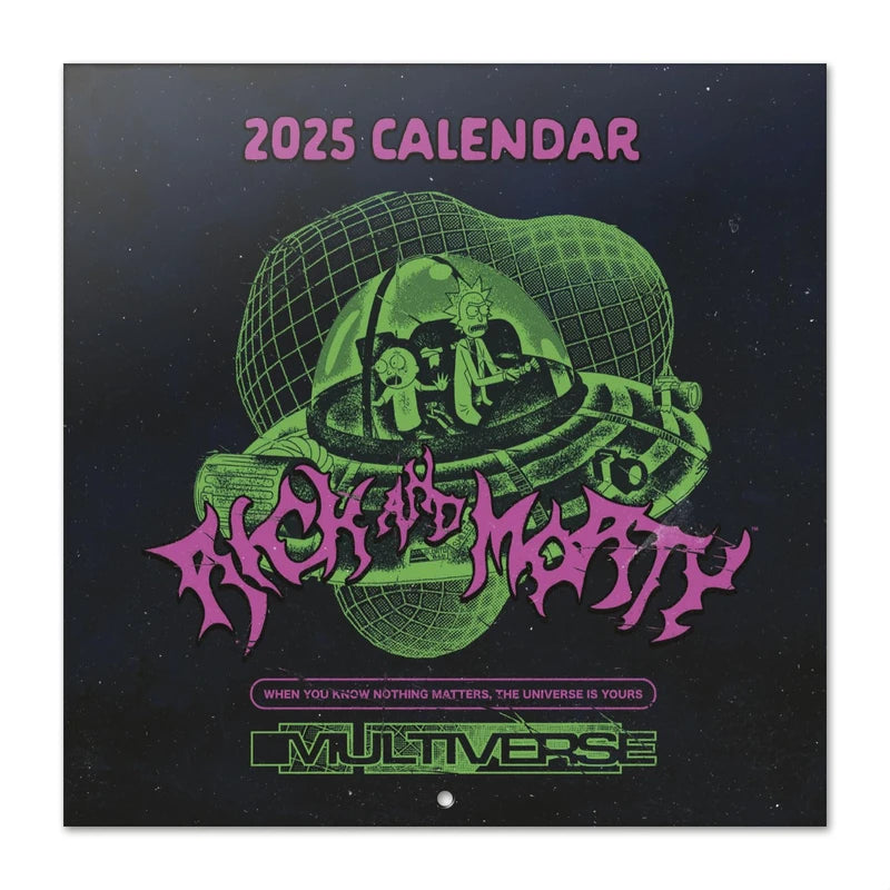 Grupo Erik Calendar 2025 Wall Calendar 2025 Rick and Morty Calendar 2025 Family Planner 30 x 30 cm Annual Calendar 12 Months